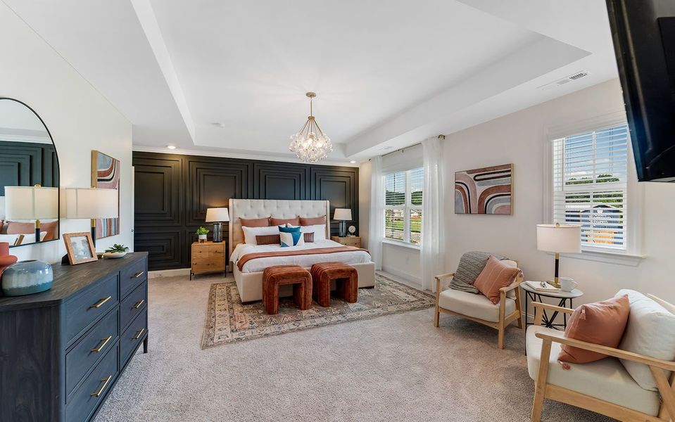 Furnished interior in a model home at The Retreat at Norman Farm in Hendersonville (Image 33).