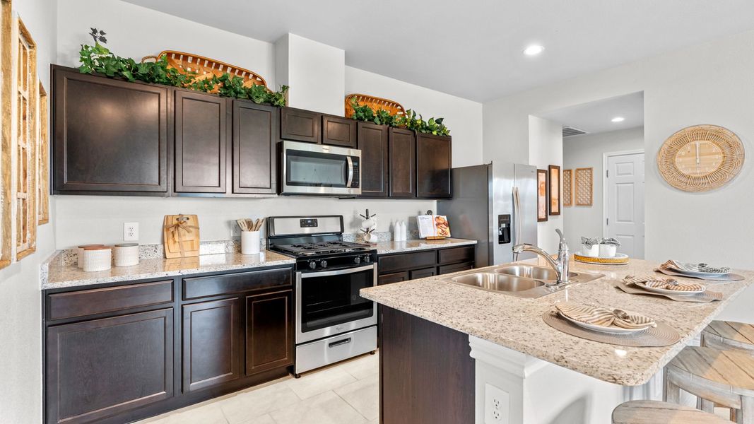 Furnished interior in a model home at The Cottages in Corpus Christi (Image 8).