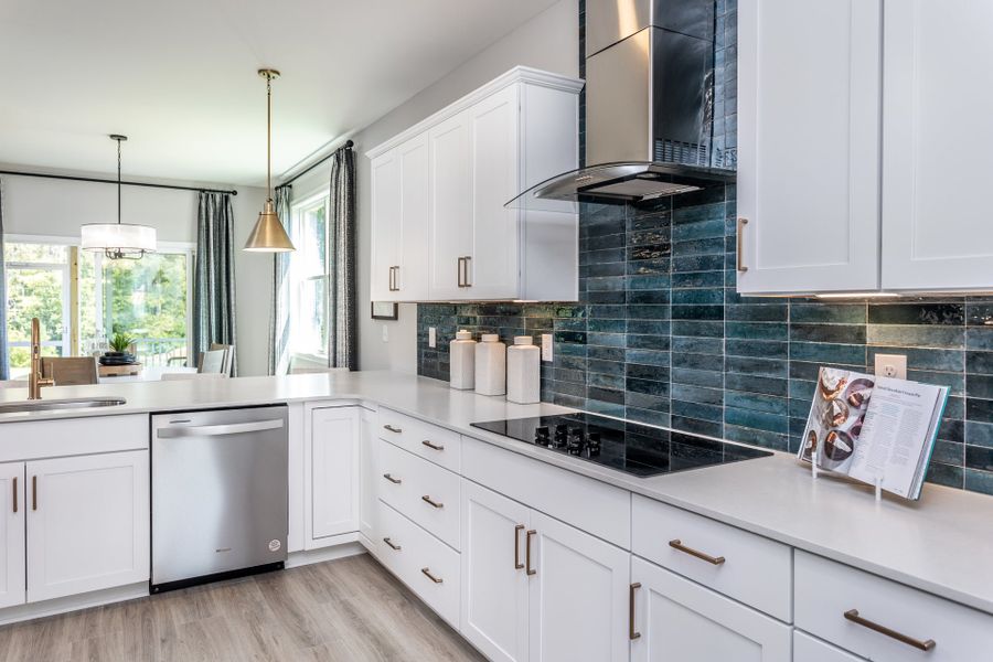 Furnished interior in a model home at The View in Durham (Image 9).