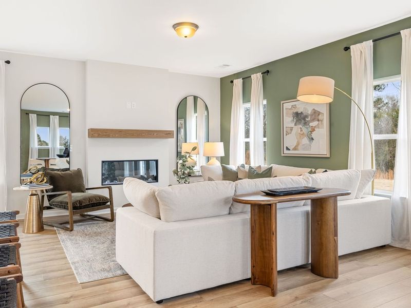 Furnished interior in a model home at Cedar Farms in Winder (Image 7).