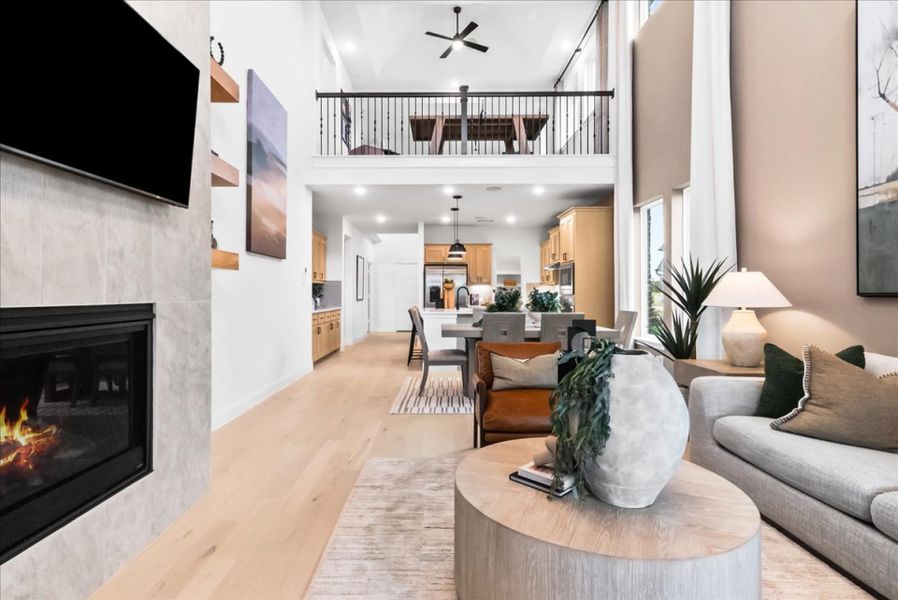 Furnished interior in a model home at The Reserve at Spiritas Ranch in Little Elm (Image 20).