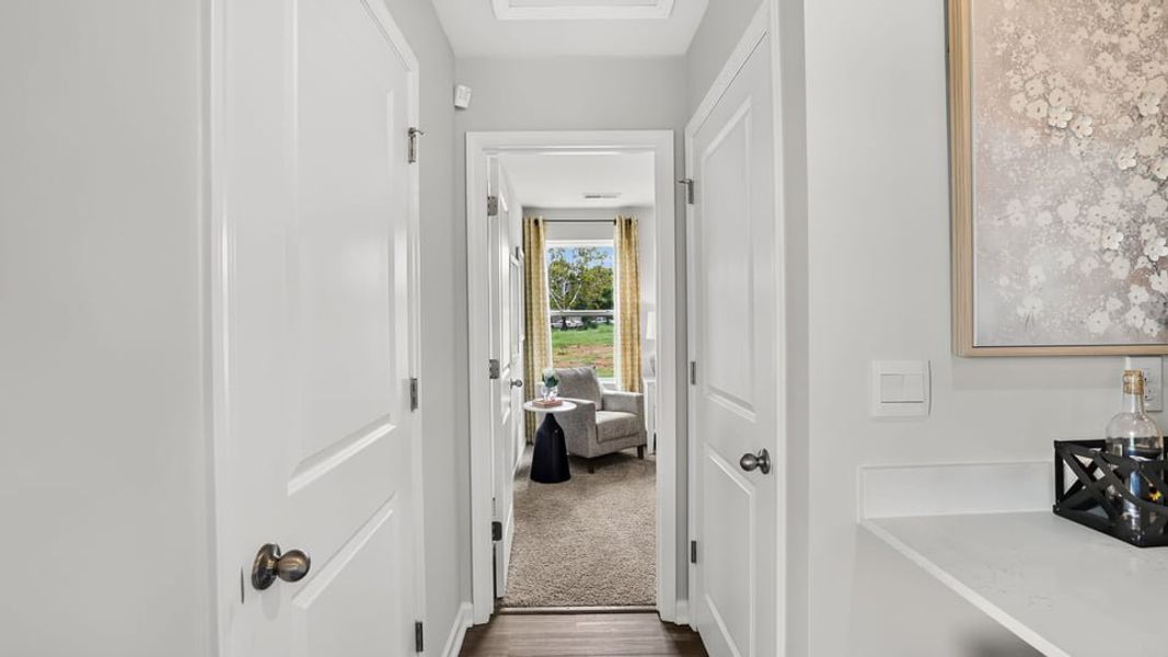 Furnished interior in a model home at Village 3 in Woodruff (Image 24). Furnished interior in a model home at Village 3 in Woodruff (Image 24).