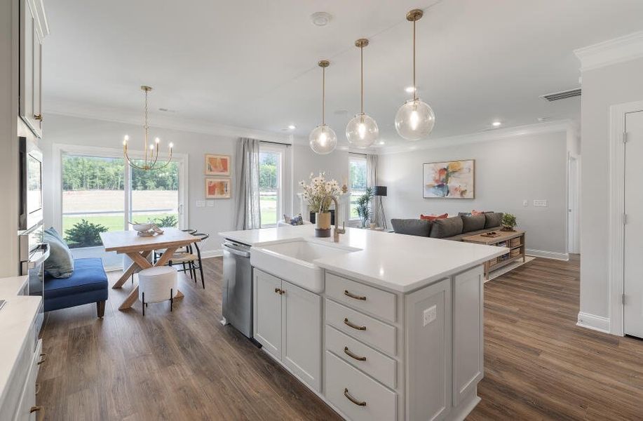 Furnished interior in a model home at Kilburne Village in Greensboro (Image 21).