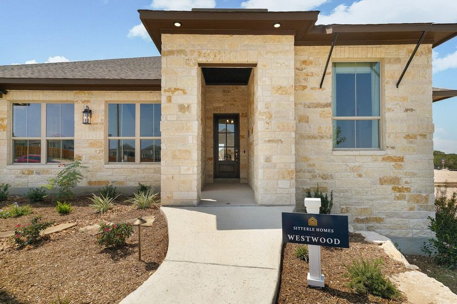 Exterior details of a home in Kinder Gale 65’s at Kinder Ranch, San Antonio (Image 2). Exterior details of a home in Kinder Gale 65’s at Kinder Ranch, San Antonio (Image 2).
