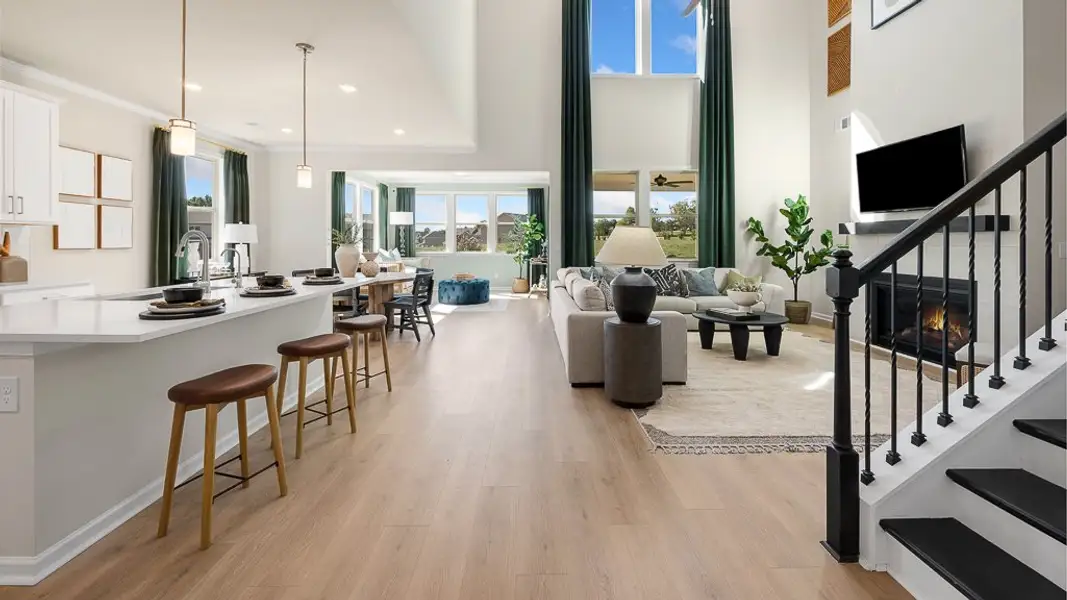 Furnished interior in a model home at Wayt Farm in Cumming (Image 3).
