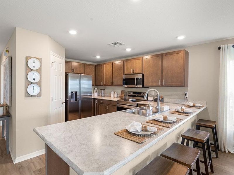 Or, homes with classic wood finishes - Isla townhome model in Winter Haven, FL Or, homes with classic wood finishes - Isla townhome model in Winter Haven, FL