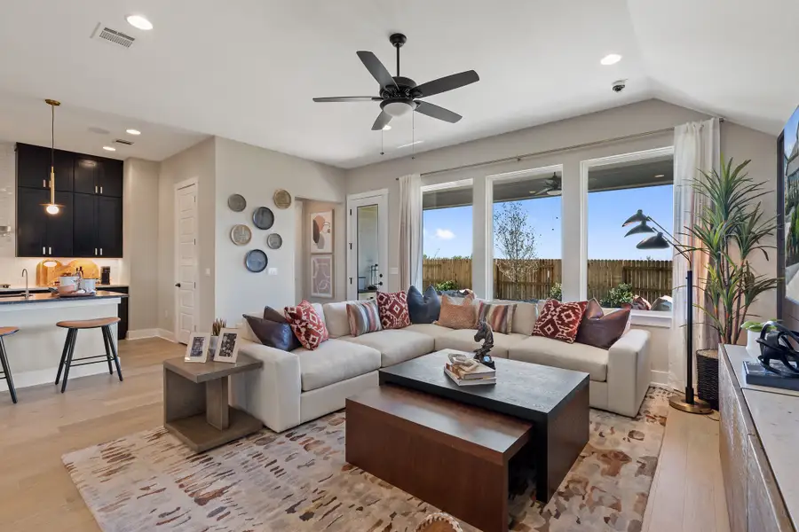 Furnished interior in a model home at Turner's Crossing in Buda (Image 4).