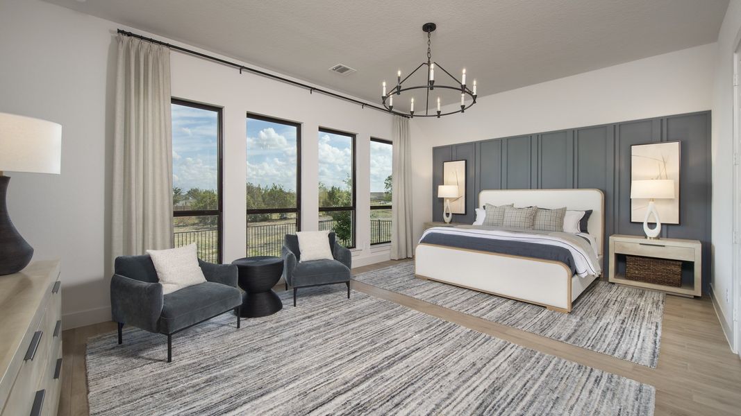 Furnished interior in a model home at Cibolo Valley Heights 65' in Cibolo (Image 18).