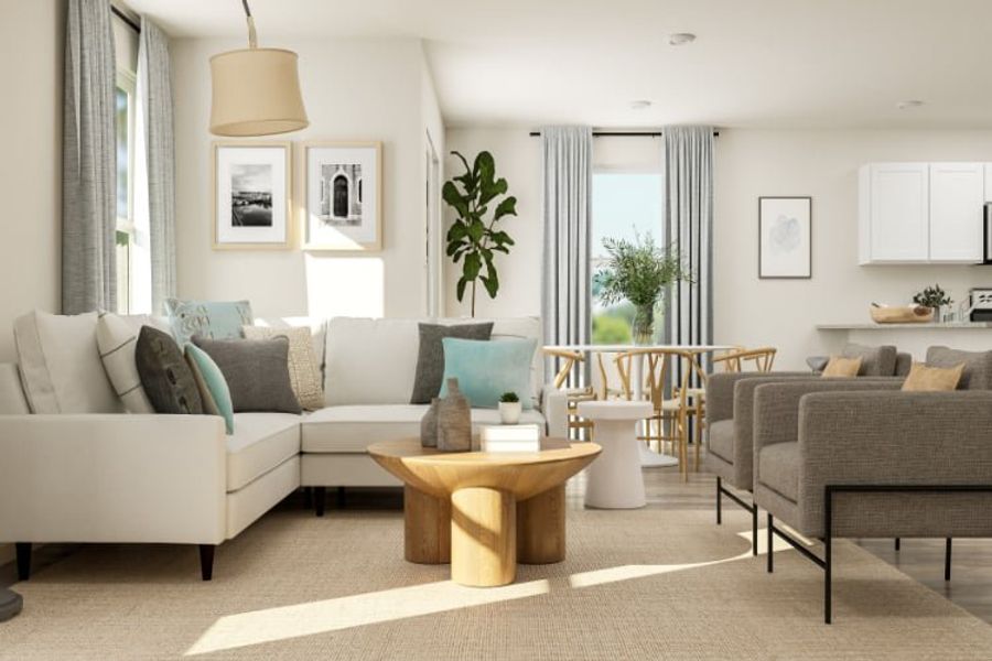 A living room with a couch and a coffee table. A living room with a couch and a coffee table.