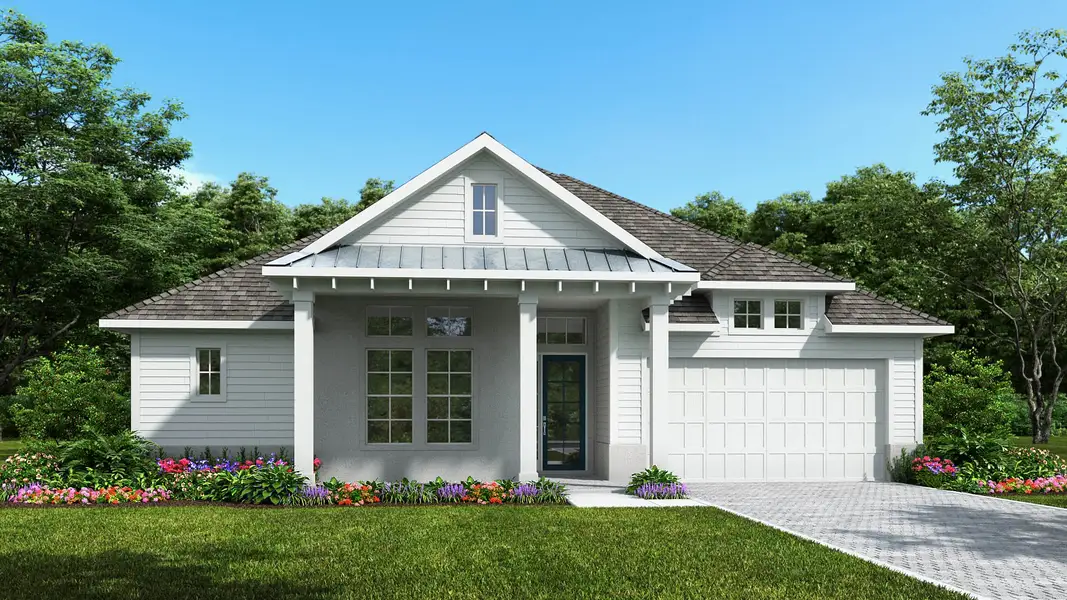 Front exterior of a home in the Sanctuary at Seaire community, located in Parrish, FL (Image 4).