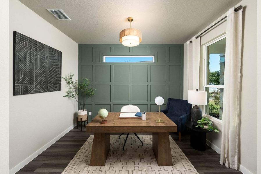 Furnished interior in a model home at August Fields in New Braunfels (Image 6). Furnished interior in a model home at August Fields in New Braunfels (Image 6).