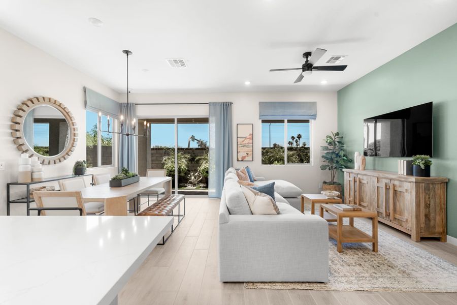 Great Room & Dining Room | Gemini Model Home | Rialta | New homes in Mesa, Arizona | Landsea Homes