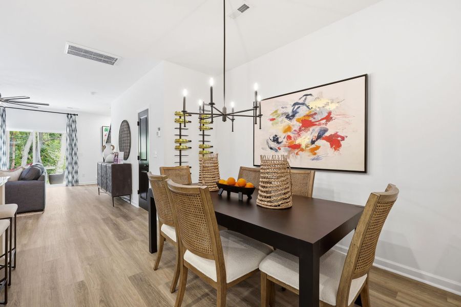Furnished interior in a model home at The Knoll at White Oak in Garner (Image 6).