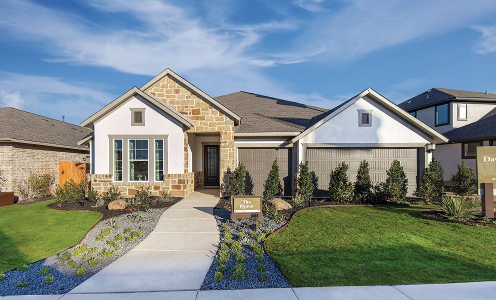 Front exterior of a home in the Meyer Ranch – Select Reserve Series community, located in Canyon Lake, TX (Image 3). Front exterior of a home in the Meyer Ranch – Select Reserve Series community, located in Canyon Lake, TX (Image 3).