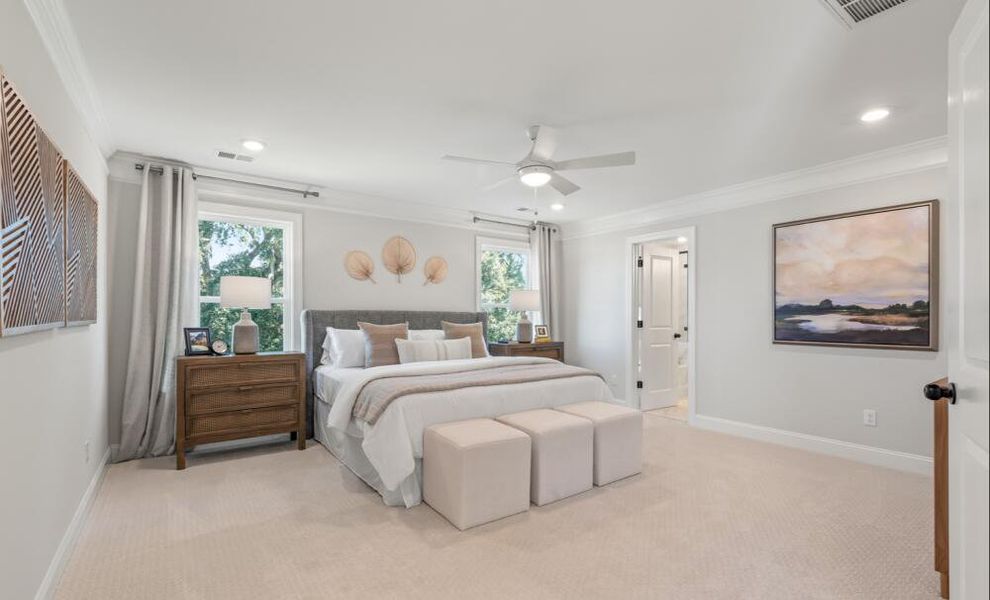 Furnished interior in a model home at Enclave at Riverdale in Huntersville (Image 10).