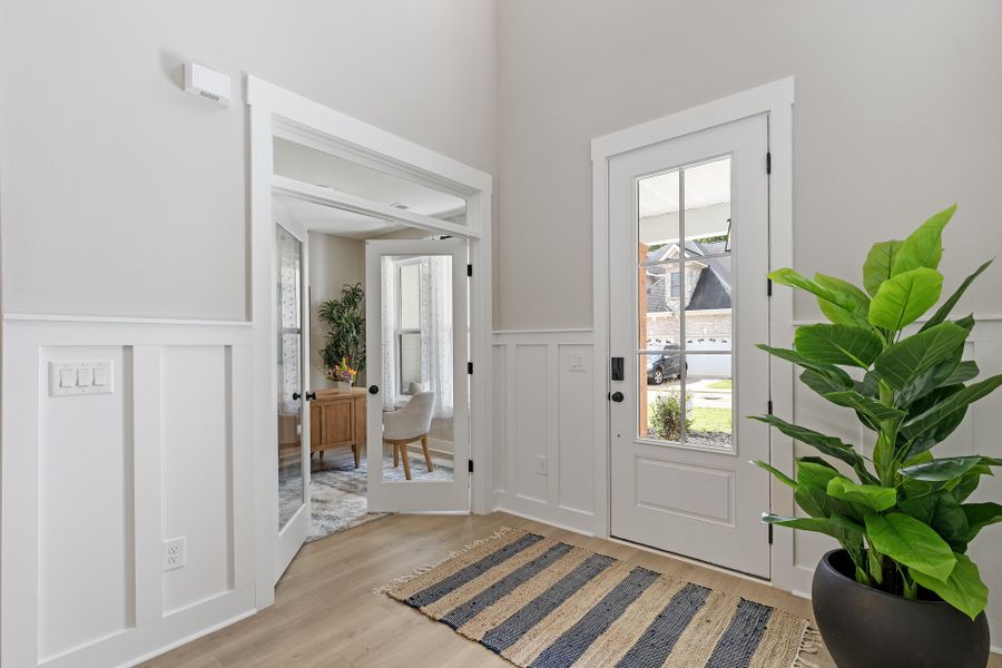 Furnished interior in a model home at Landing at Clemson Marina in Seneca (Image 2).