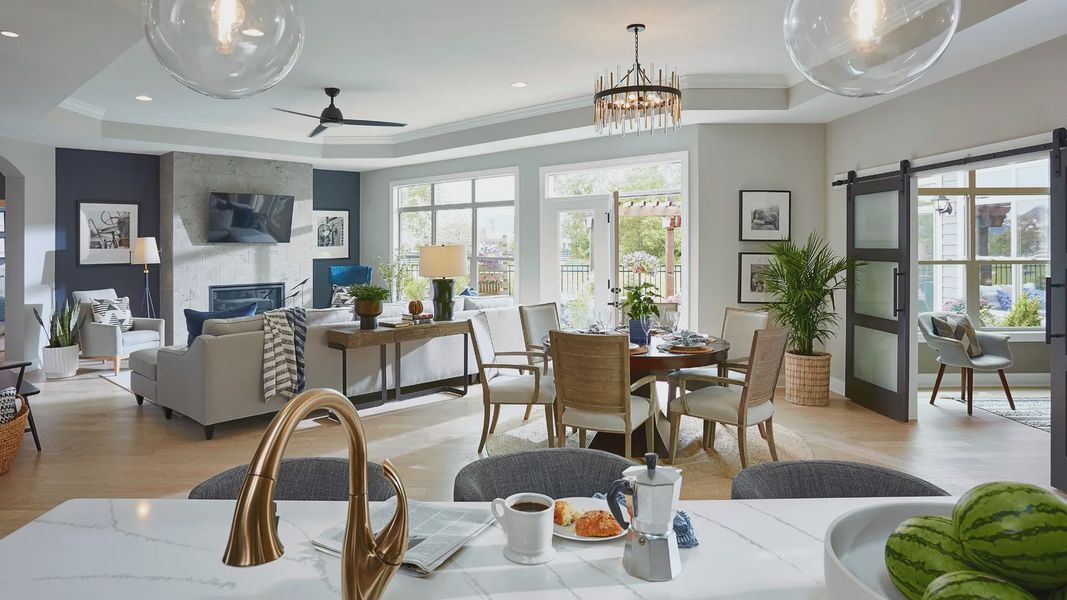 Furnished interior in a model home at The Courtyards by The Manor in Alpharetta (Image 20).