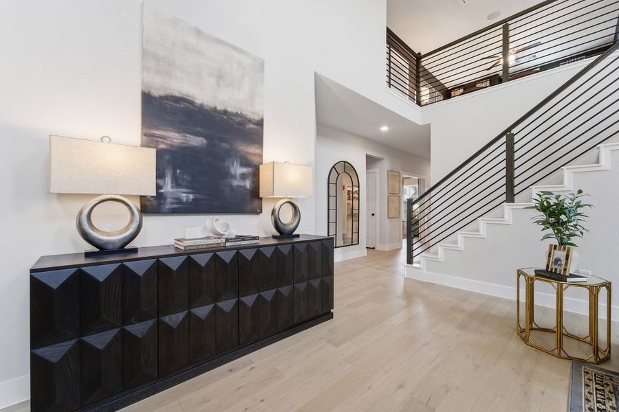 Furnished interior in a model home at Pecan Estates in Crosby (Image 24).
