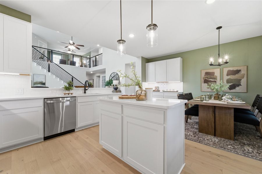 Furnished interior in a model home at Trails at Woodhaven Lakes in La Marque (Image 28).