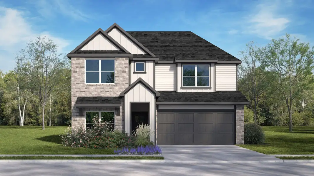 Front exterior of a home in the Trails of Windcrest community, located in Fredericksburg, TX (Image 8).