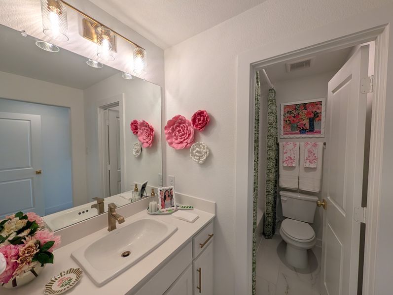 Furnished interior in a model home at Ramble 60s in Celina (Image 23).
