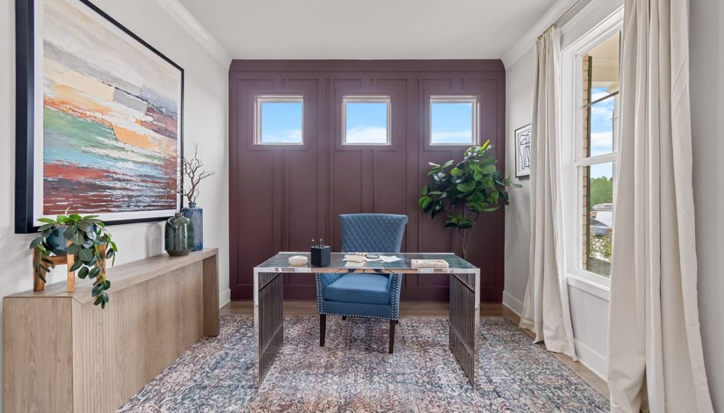 Furnished interior in a model home at Summerlin in Winder (Image 8).