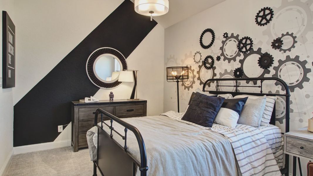 Furnished interior in a model home at Veramendi in New Braunfels (Image 23).