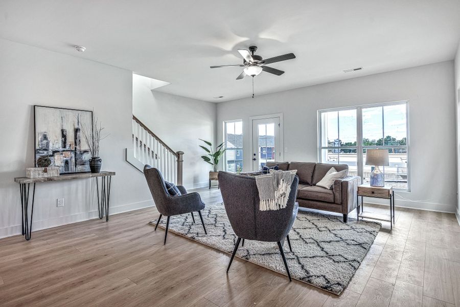 Furnished interior in a model home at The Parks of Mill Town in Chattanooga (Image 43).