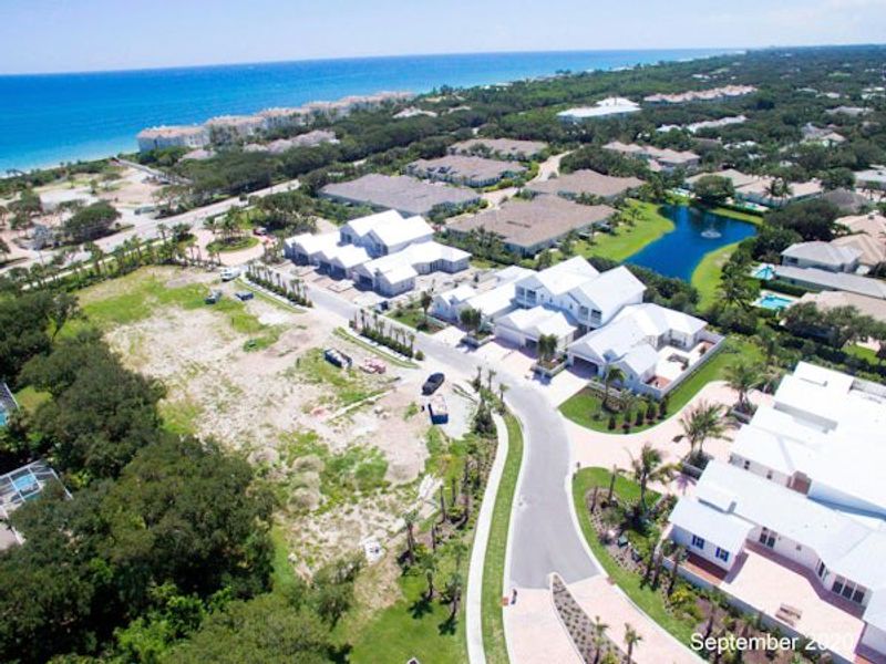 Aerial view of the The Strand community in Vero Beach, FL, showing layout and nearby surroundings (Image 55).