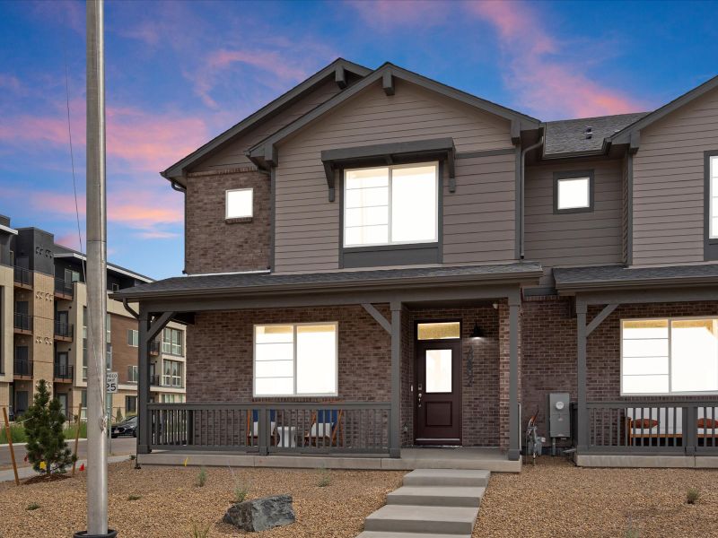 High Point exterior image taken at a Meritage Homes community in Aurora, CO.