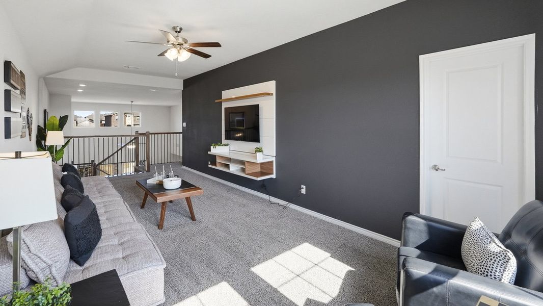 Furnished interior in a model home at The Woods at Lindsey Place in Anna (Image 70).