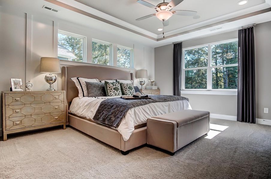 Furnished interior in a model home at Grove Park in Clemmons (Image 17).