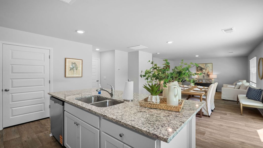 Furnished interior in a model home at Holly Oaks in Statesboro (Image 9).