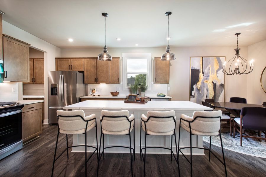 Furnished interior in a model home at Cambridge at Steels Bridge in Canton (Image 7).