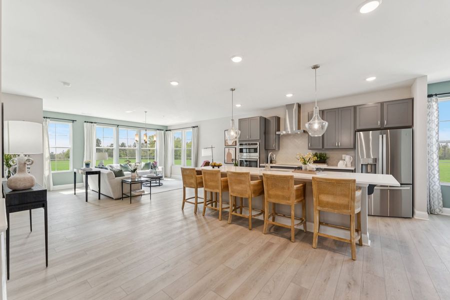 Furnished interior in a model home at Grove 98 in Wake Forest (Image 34).