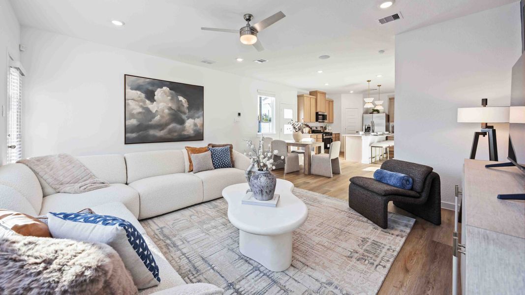 Furnished interior in a model home at Wheatley Oaks in Houston (Image 8).