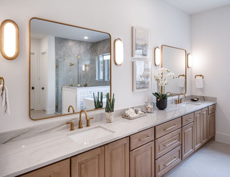 Furnished interior in a model home at The Highlands in Porter (Image 41).