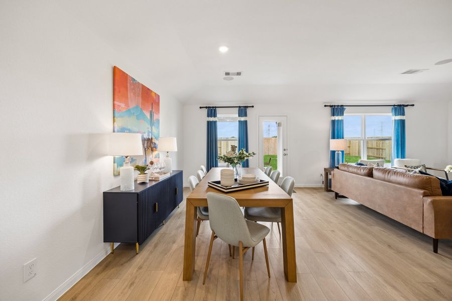 Furnished interior in a model home at Meridiana in Manvel (Image 26).
