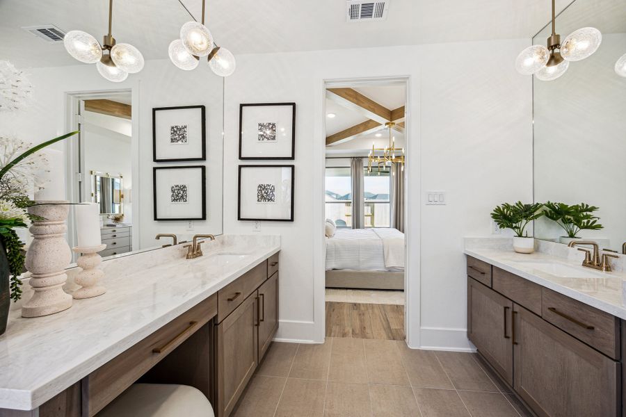 Furnished interior in a model home at Candela South - 40' in Richmond (Image 14).
