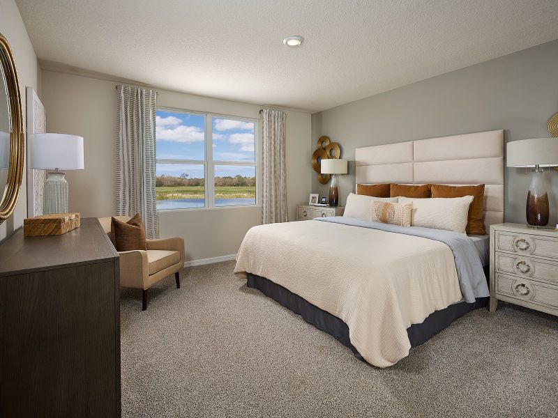 Primary suite modeled at Magnolia Bay.