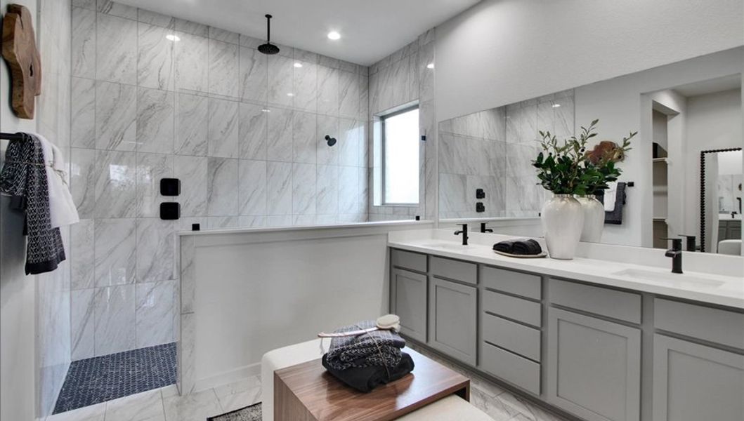 Furnished interior in a model home at Canterra Creek  60' in Iowa Colony (Image 18).