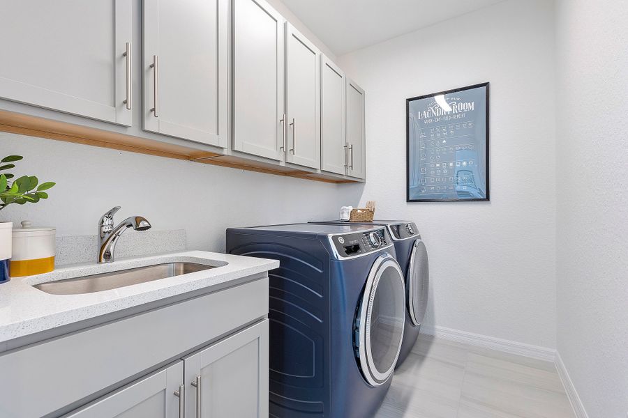 Furnished interior in a model home at The Sanctuary – Coastal Collection in Punta Gorda (Image 27).