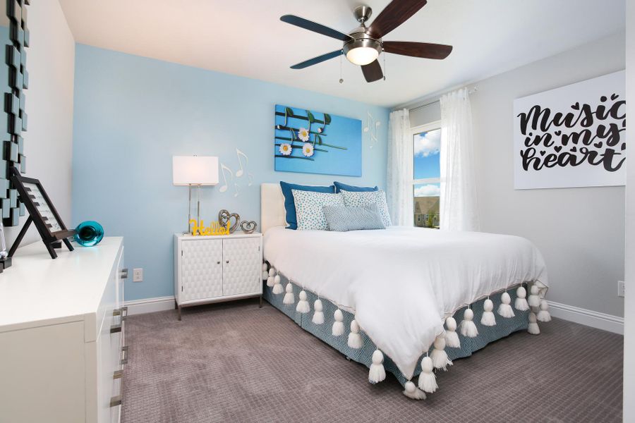 Furnished interior in a model home at Casetta Ranch in Kyle (Image 53).