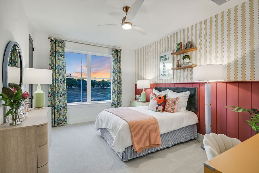 Furnished interior in a model home at Caliterra in Dripping Springs (Image 27). Furnished interior in a model home at Caliterra in Dripping Springs (Image 27).