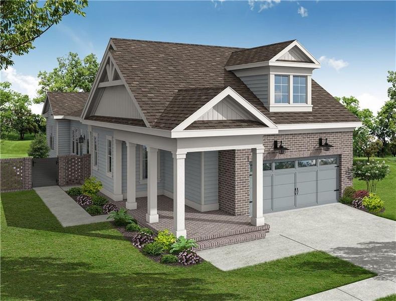 Front exterior of a home in the Aberdeen community, located in Hoschton, GA (Image 2).