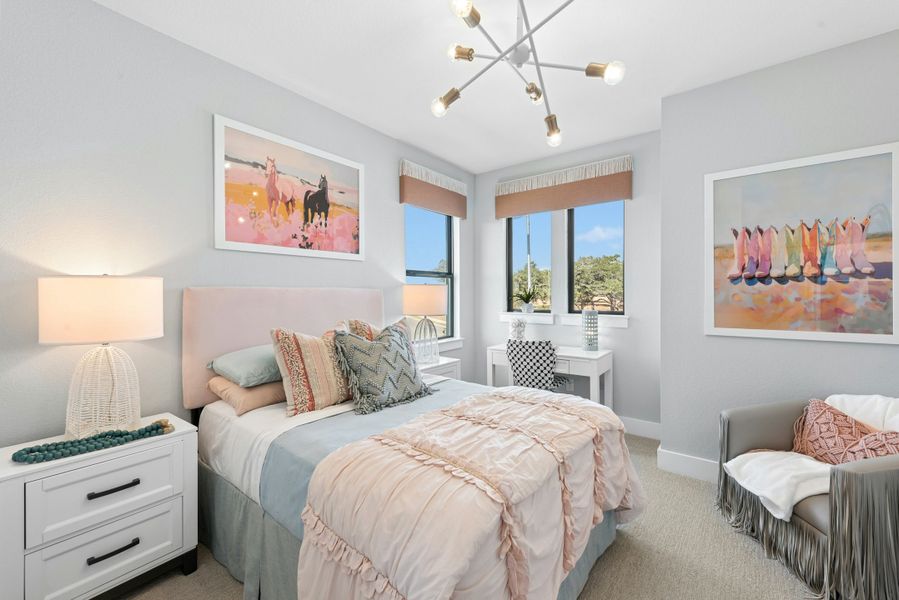 Furnished interior in a model home at Caliterra in Dripping Springs (Image 63).