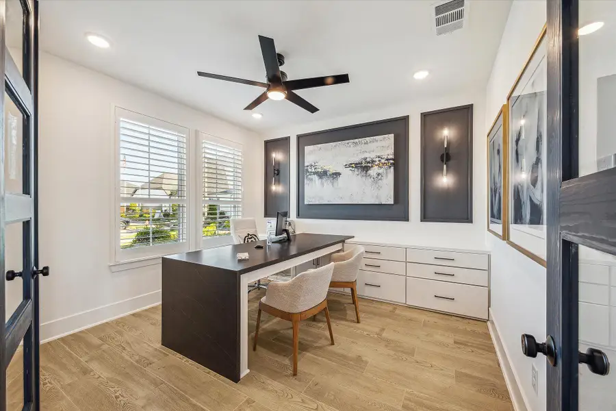 Furnished interior in a model home at Meridiana - 50' in Manvel (Image 5). Furnished interior in a model home at Meridiana - 50' in Manvel (Image 5).