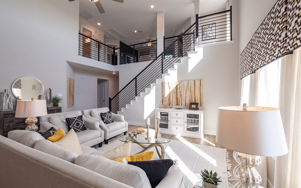 Furnished interior in a model home at The Grove in Sherman (Image 24).