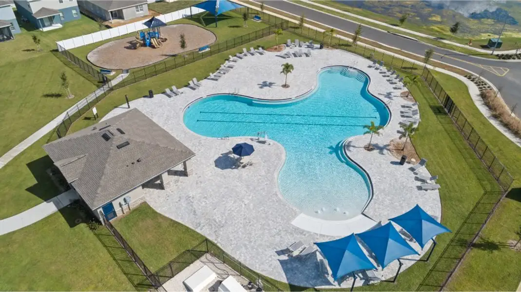 Swimming pool aerial view Swimming pool aerial view