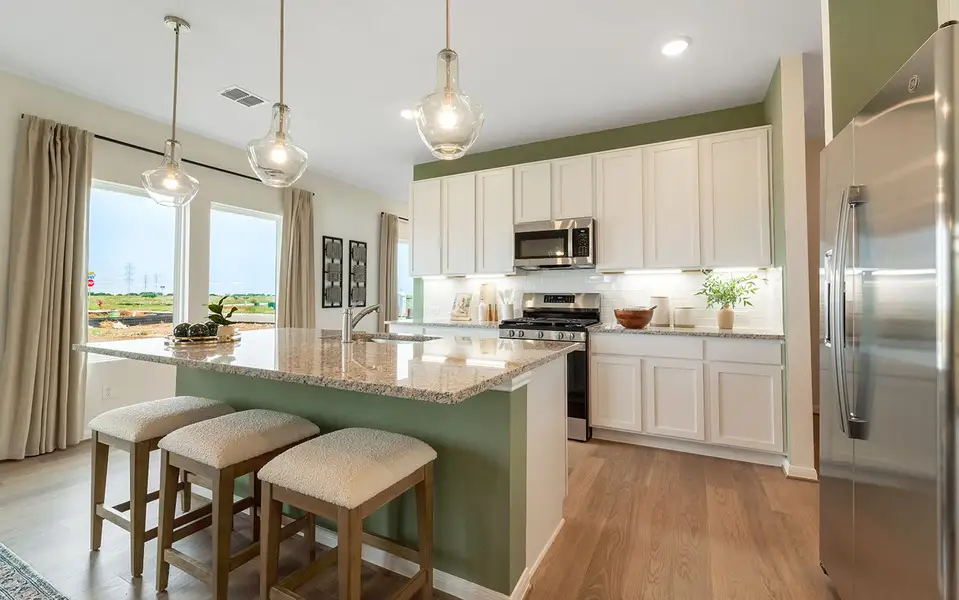 Furnished interior in a model home at Garden Grove in San Antonio (Image 7). Furnished interior in a model home at Garden Grove in San Antonio (Image 7).